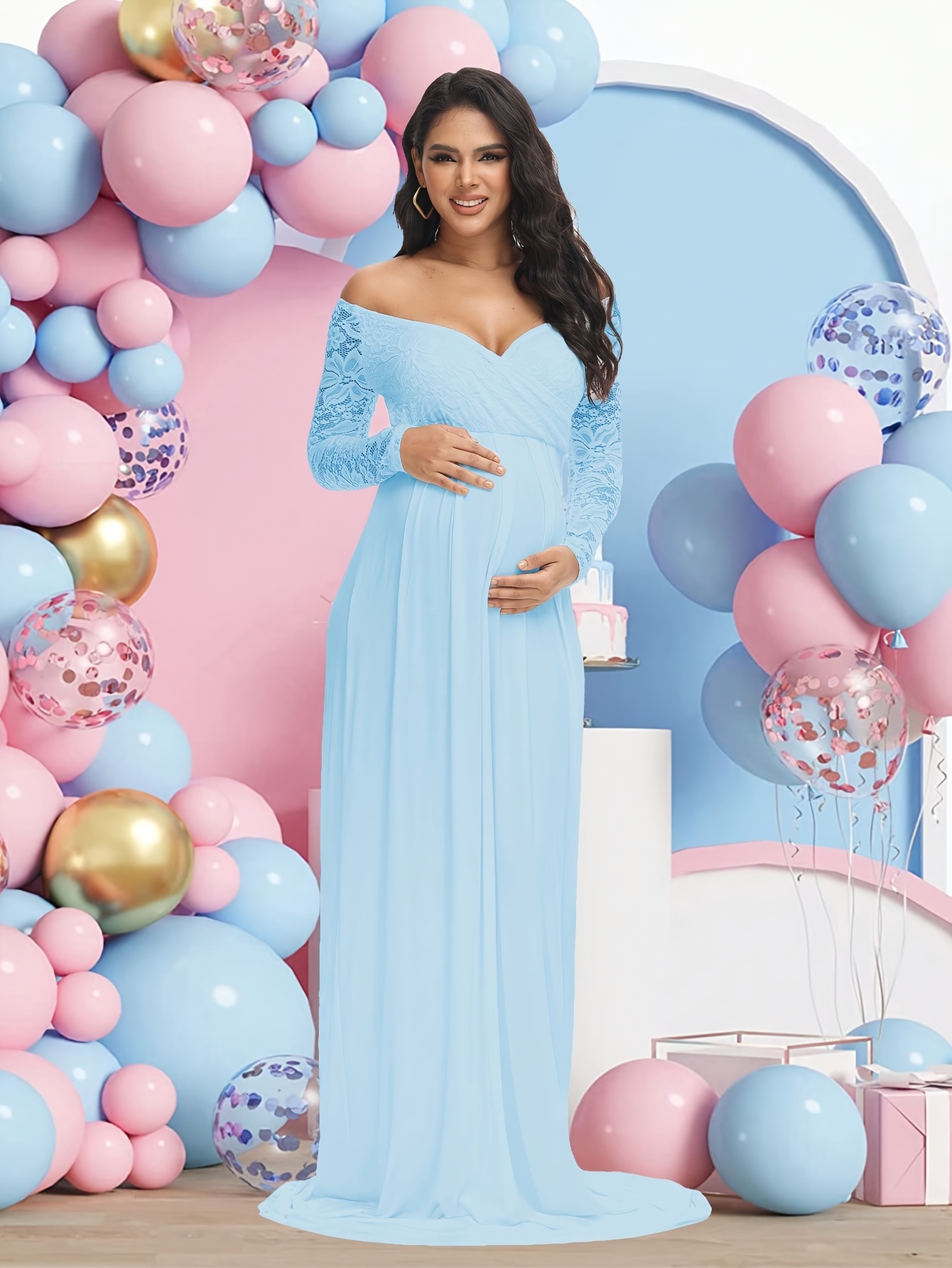 open lace back dress Pink and Blue Check Twinning Dresses for Birthday Parties and Gender R main image 1