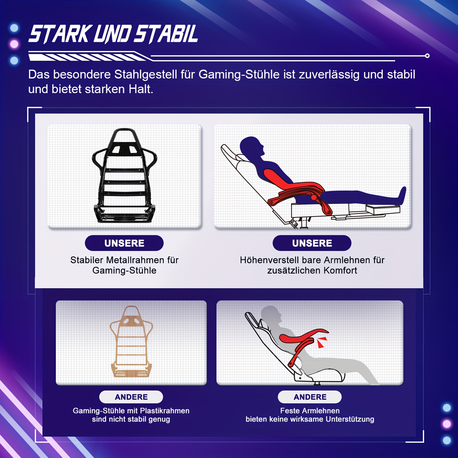 Gamingstoel met voetensteun