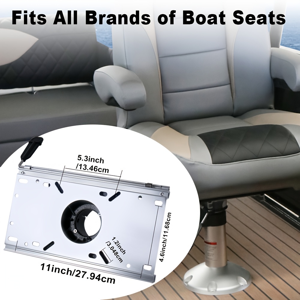 Boat Seat Base with Sliding Rails for Adjustable Height