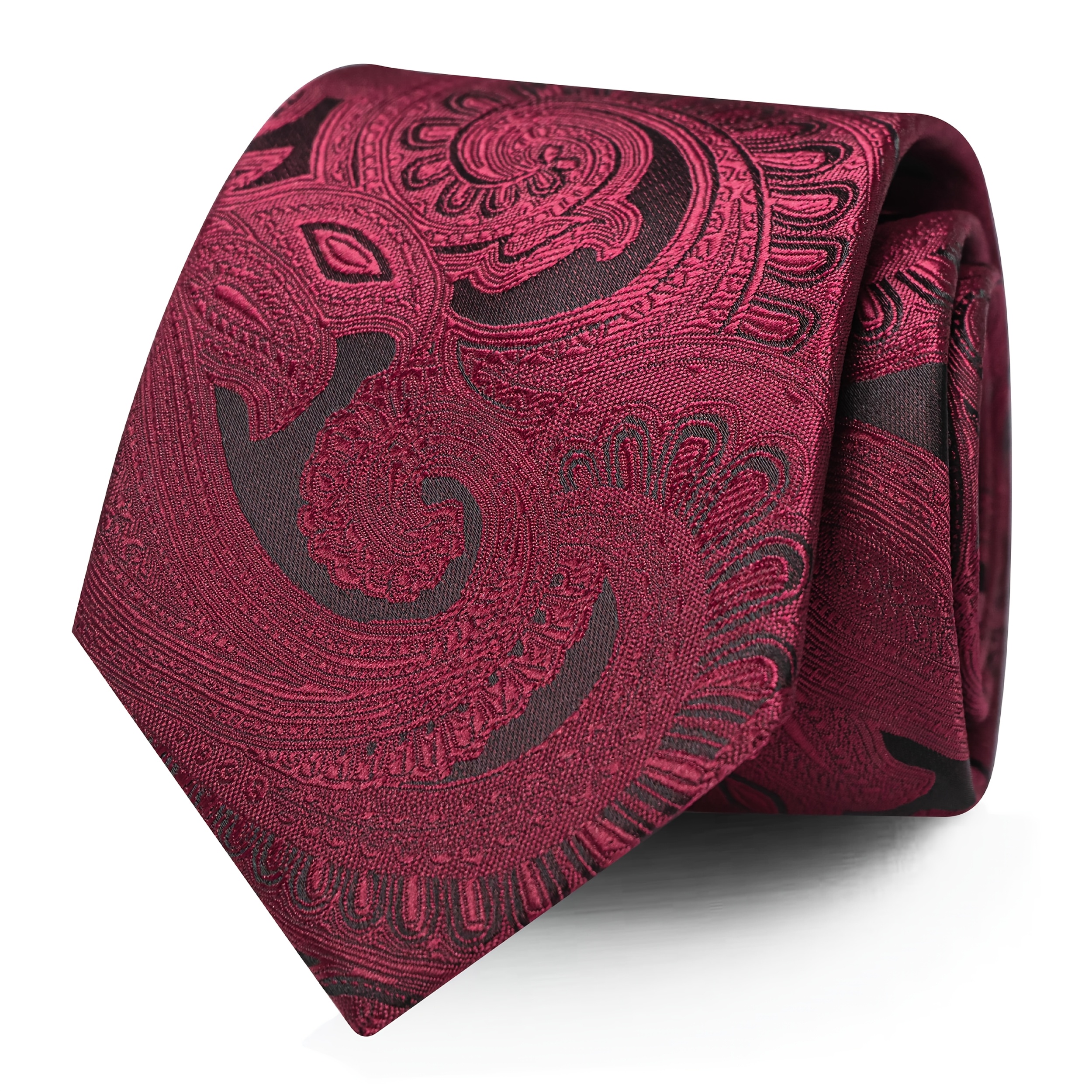TEMU Vintage Paisley Jacquard Woven Necktie For Men, Formal Business Wedding Suit Accessory