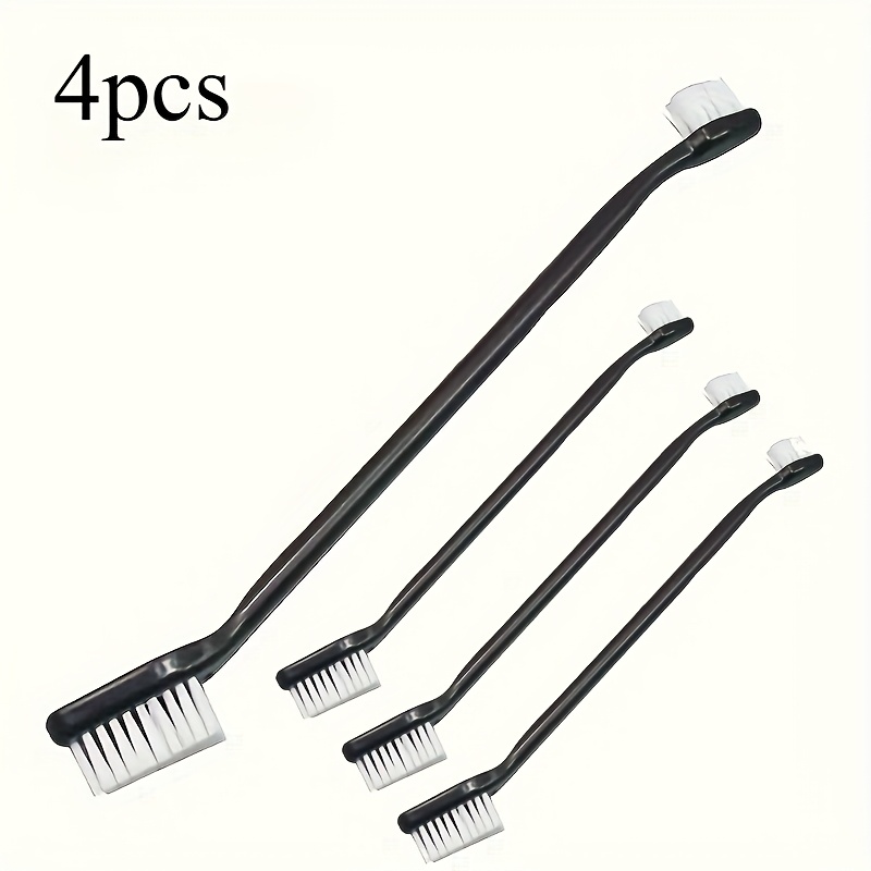 2pcs/4pcs Car Rv Crevice Cleaning Brush Double Head Brush Car Wash Brush, The Interior And Exterior Of The Car Used.black