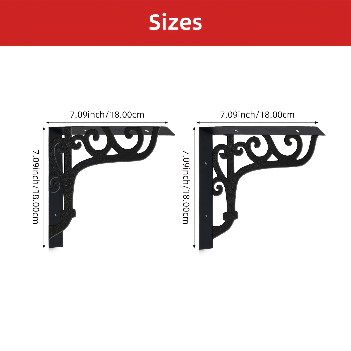 TEMU 2pcs Metal Openwork L-shaped Shelf, Perfect For Displaying Plants, Flowers, Towels, And Other Items; Wall-mounted Design; A Decorative And