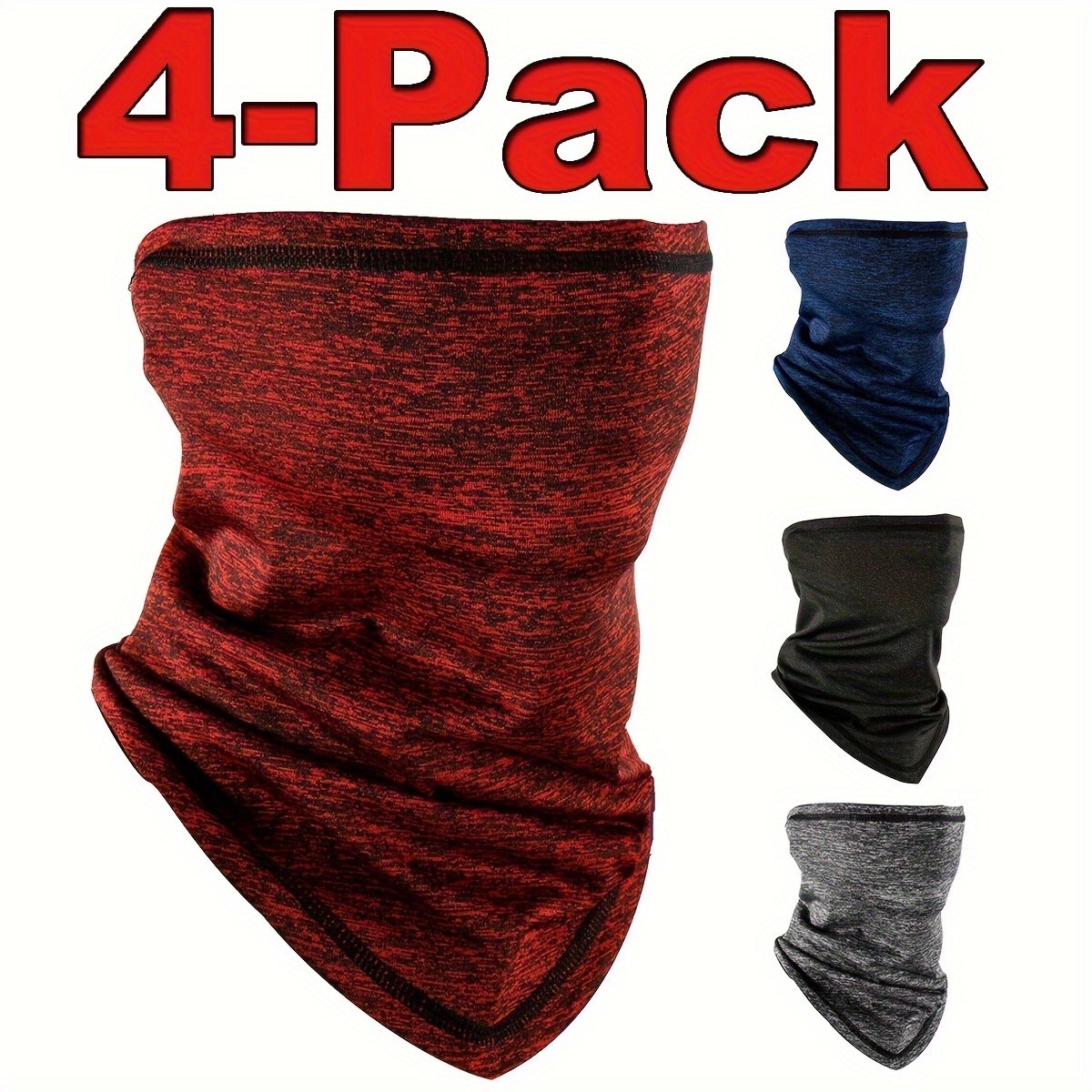 

4 Pieces Summer Cooling Neck Gaiter Face Clothing Neck Gaiter Scarf Sunscreen Breathable Bandana For Fishing Cycling Hiking