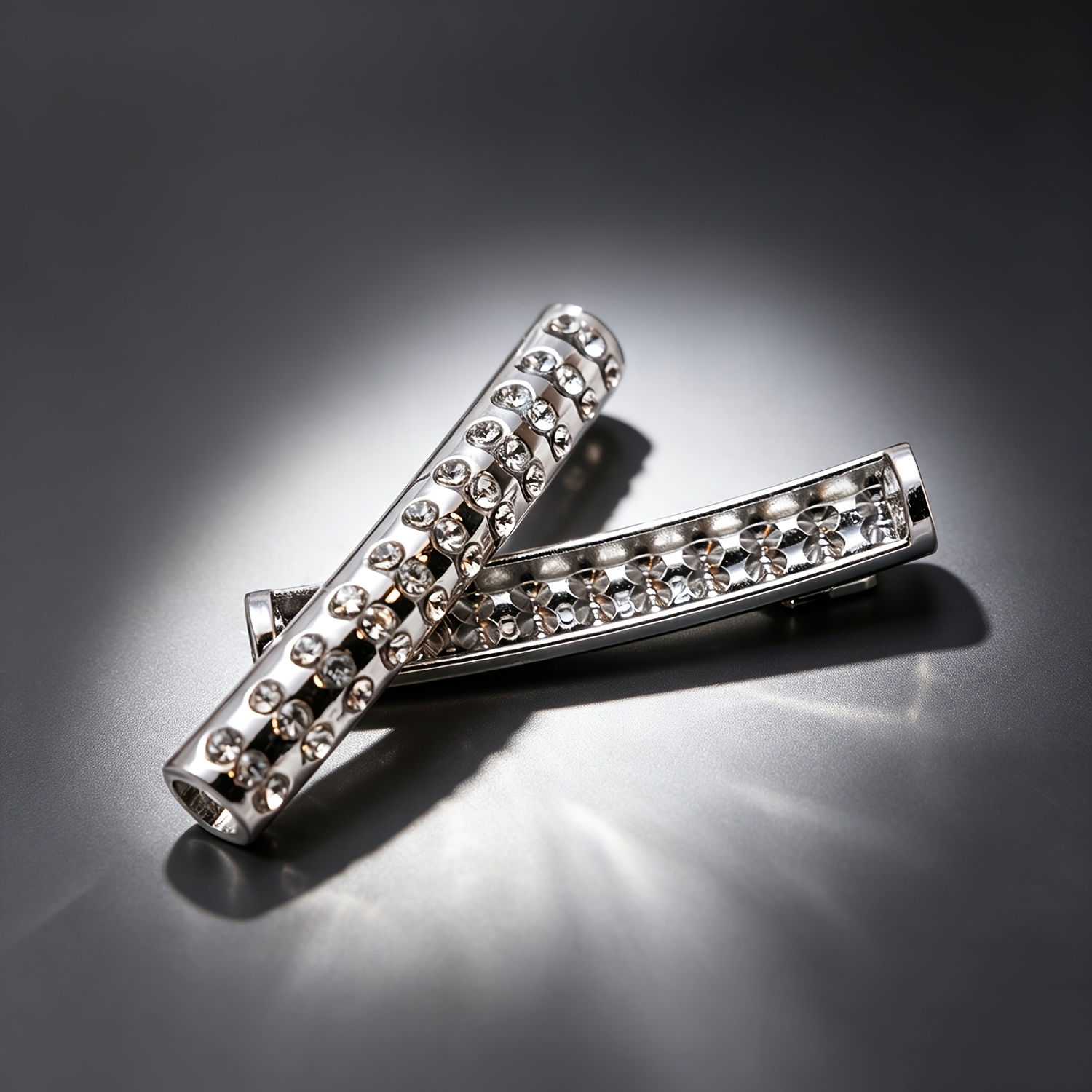 1 Pair Exquisite Cylindrical Arched Rhinestone Shoelace Lace-up Decorative Buckles