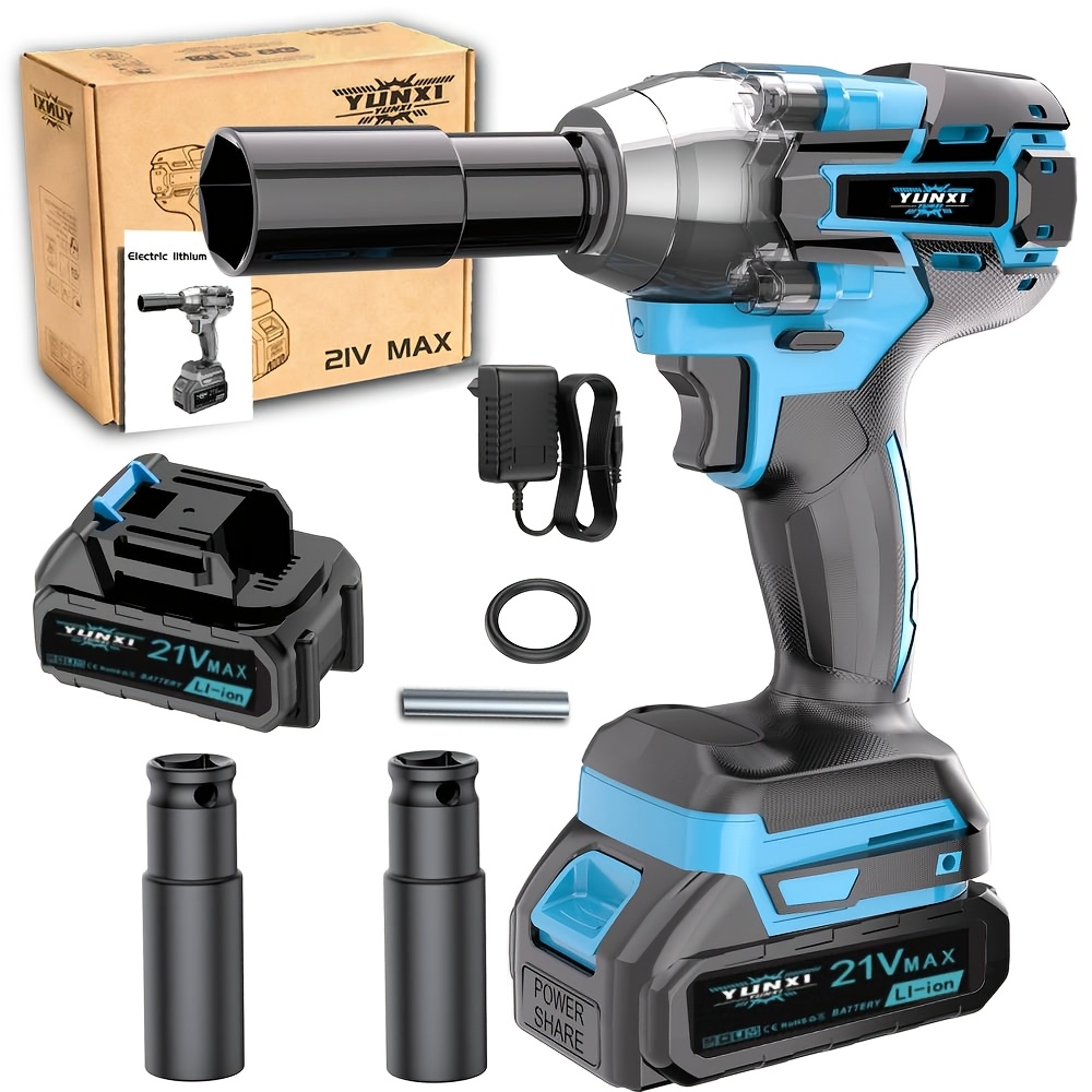 Brushless Electric Impact Wrench, Cordless Screwdriver, With Drill And Wrench Set, High Torque Output, For Car, Furniture Repair And Installation, A Tool Gift For Your Husband