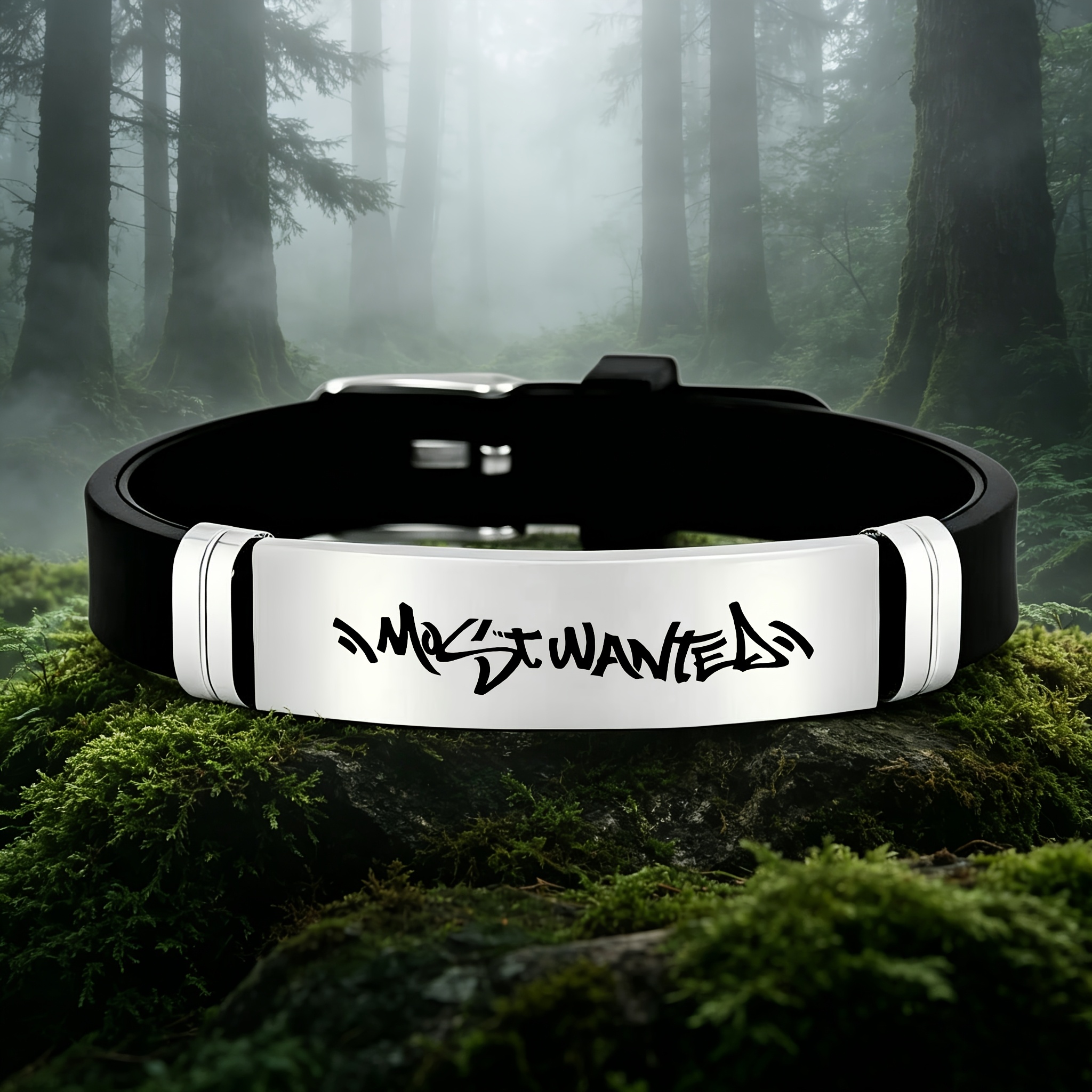 Trendy American Hip-hop Style Waterproof Silicone Bracelet