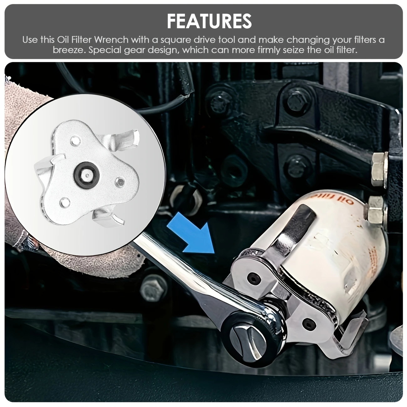 filter wrench adjustable from to 4 5 3 jaw oil filter removal tool set for cars trucks motorcycles details 4