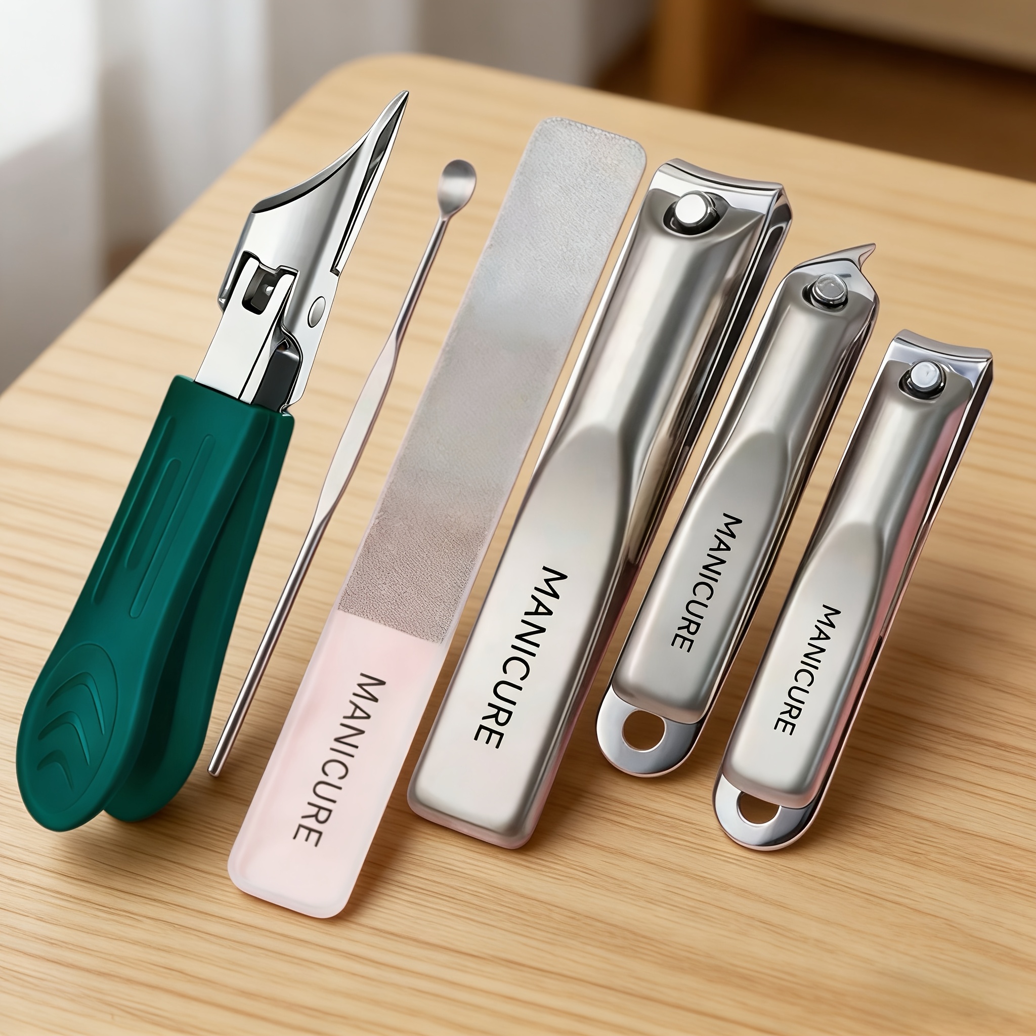 Image of For Thick Nails And Ingrown Nails - A High-precision Trimmer Made Of Heavy-duty Stainless Steel, Equipped With A Safety , Ultra-sharp 25-degree Angled , A 6pcs Set Specifically With Thick Nails