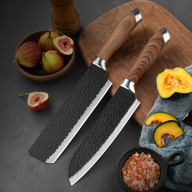 

2pcs, Household Chef's Knife Kitchen Knife Set Meat Chopping Vegetables Cutting Fruit Sharp Kitchen Knife Fruit Knife Special Knife Special Knife Cutting Steak Cutting Turkey Special Knife