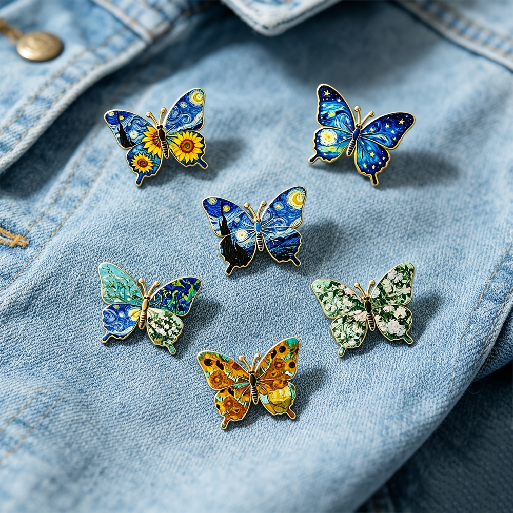 Butterfly Enamel Brooch Pin, Decorative Fashion Accessory