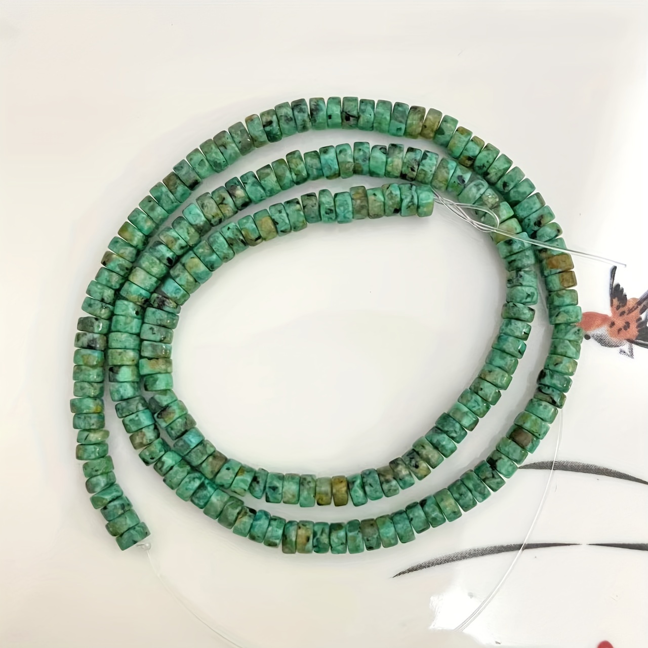 TEMU A 18cm Natural African Pine Bohemian Loose Bead Handmade Diy Women's Fashionable And Charming Bracelet, Necklace Accessories, Couple Gifts