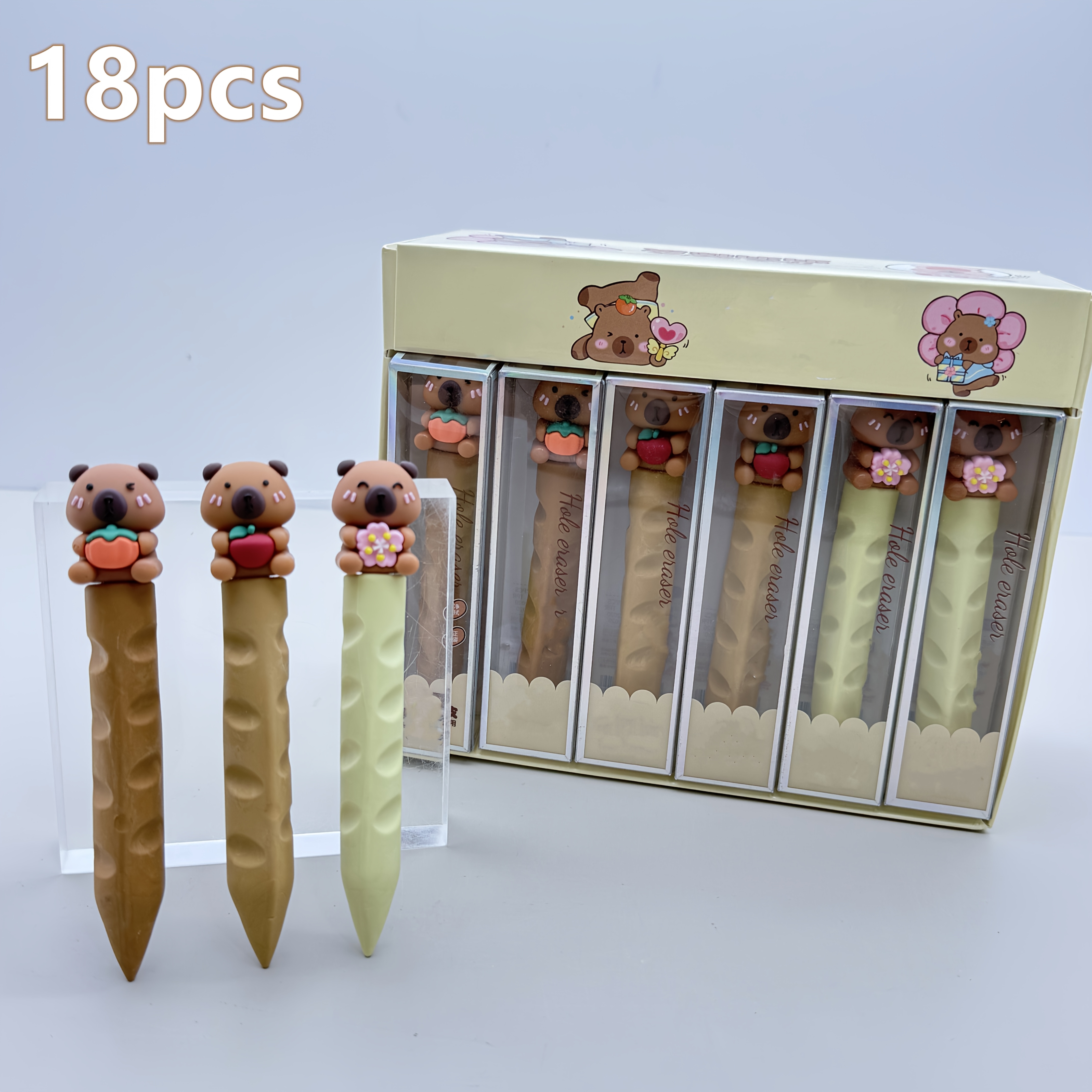 Cartoon Roller Erasers 4 Pack Cute Animal Erasers For Kids - For School ...