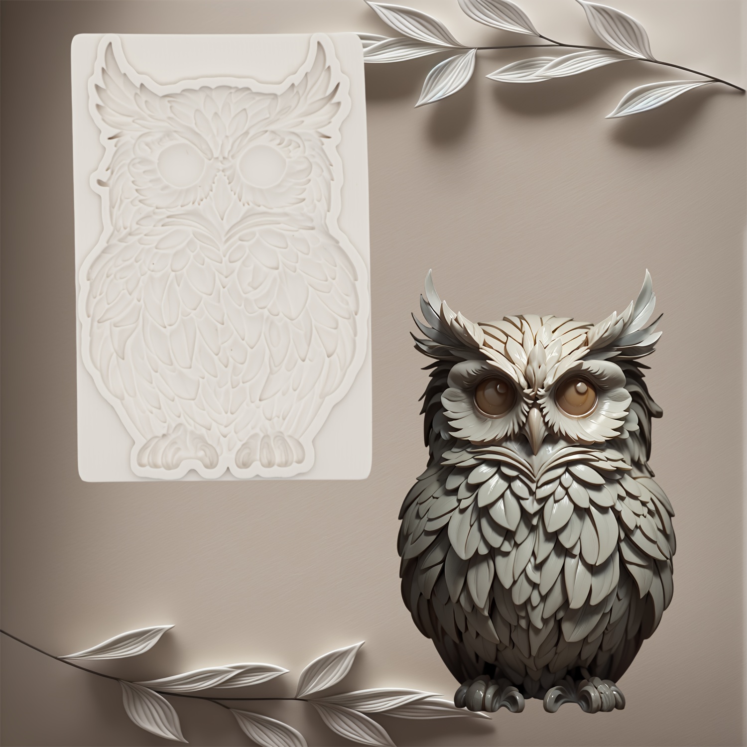 

Embroidery Owl Silicone Mold For Cake, Chocolate, Candy, Baking - Resin Mold For Dessert Decoration, Christmas, Hanukkah, Thanksgiving, Graduation, Celebrations