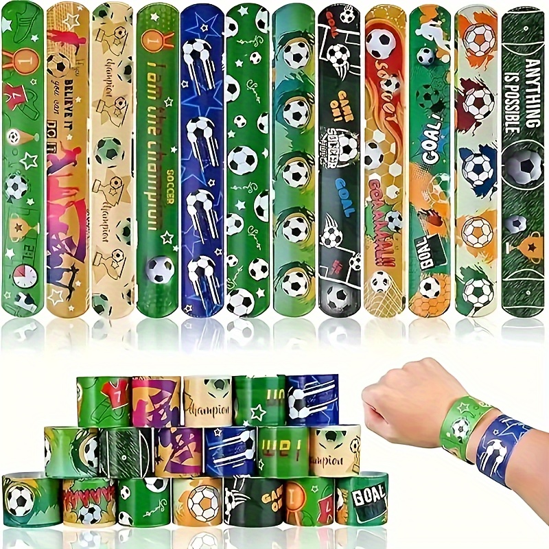 

24-pack Football Slap Bracelets - Perfect For Party Favors, Classroom Rewards & Birthday Gifts