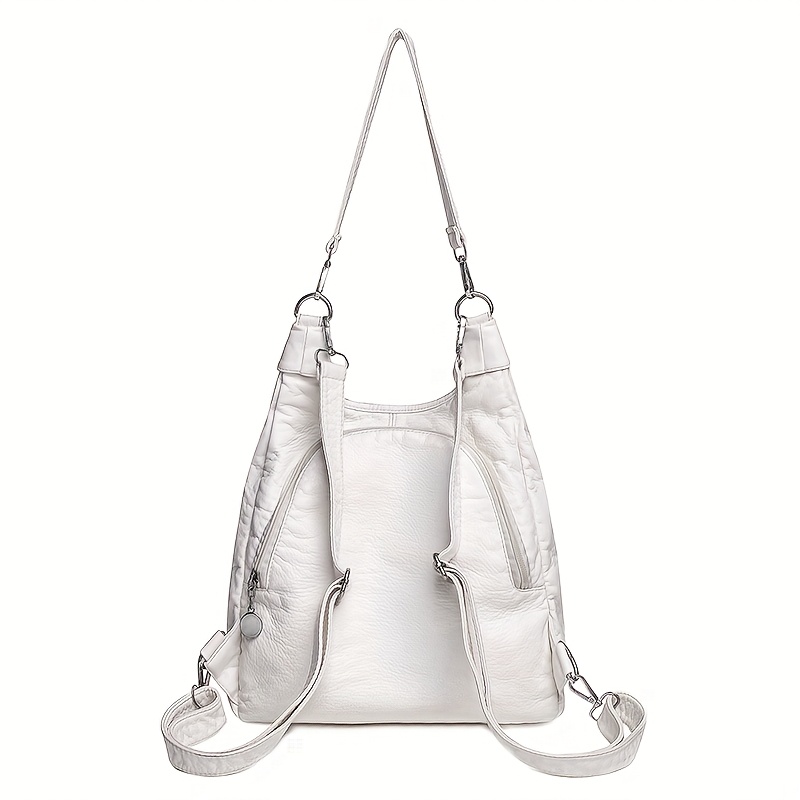 Moqueta Convertible para Mujer/Bolso de Hombro/Tote - Cierre con Cremallera, Compartimento Espacioso, Ligero para Trabajo y Viaje - Disponible en Blanco, , Rojo, Gris - Bolso Minimalista, Bandolera, Textura Suave