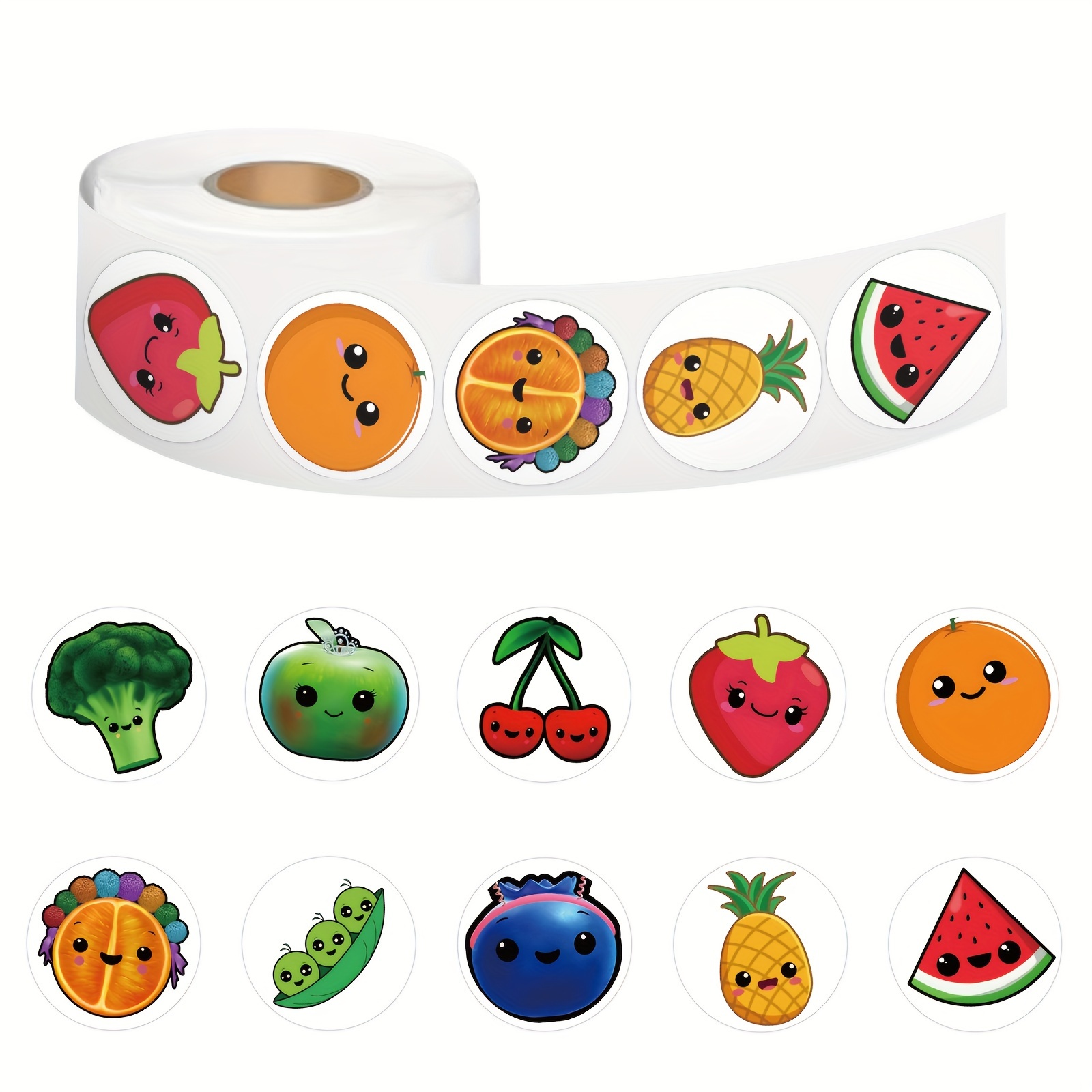 

500pcs Round Stickers, Single-use Paper Labels For Gift Decoration, Handmade Stationery, Assorted