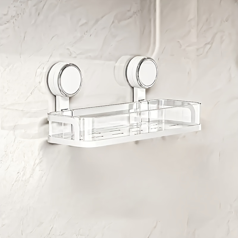a single piece suction cup bathroom shelf     space saving and does not   drilling   a storage rack for the washbasin wall mounted for the bathroom and     above the toilet