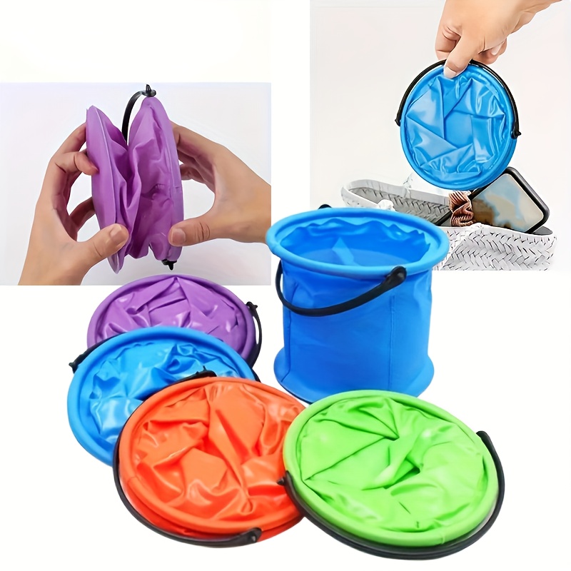 

Multifunctional Folding Bucket - And Portable Fishing Bucket, Beach, Travel, And Outdoors - Ideal For Gardening, Parties, Camping, Picnics, Fishing, And Hiking, Random Color