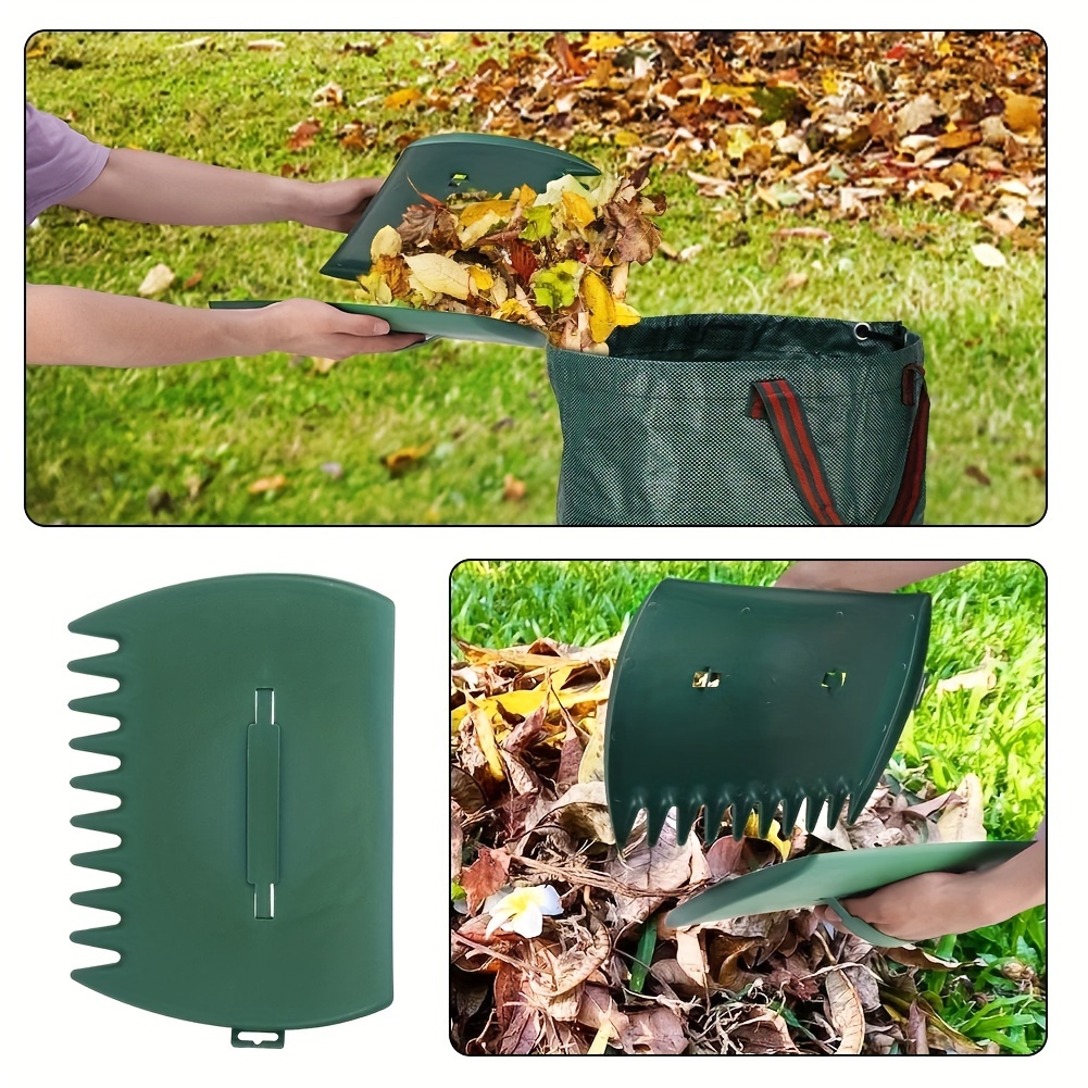 

Garden Leaf Rake: 1-piece Outdoor Leaf Collector With Serrated Teeth - Perfect For Fallen Leaves And Dead Branches - Pp Material, Smooth Surface, No Burr - Easy To Use, No Installation Required