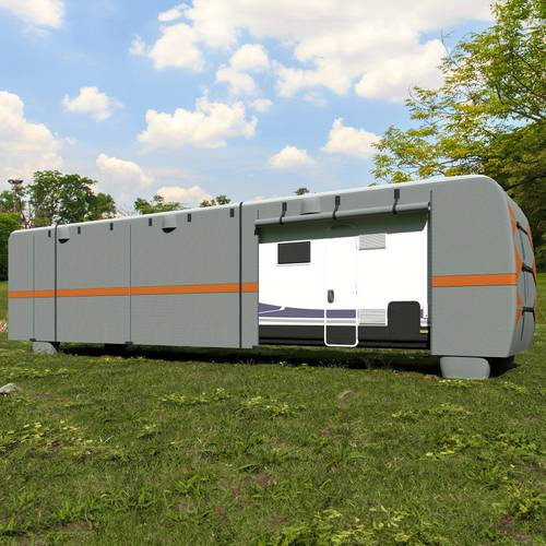 37 40ft rv cover super thick waterproof windproof anti uv motorhome covers with 2 long straps 4 tire covers