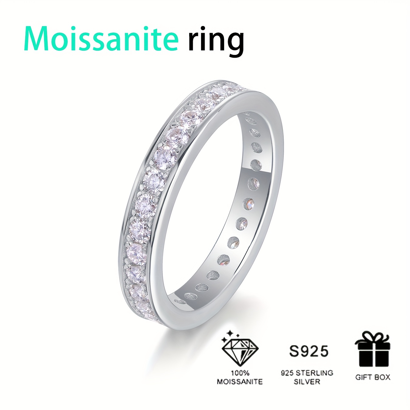 Women's Floral Dance Moissanite Ring, Elegant Gift for Special Occasions