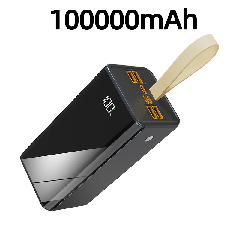 Super Velika Kapaciteta 100000mAh Zunanja Nujna Napajalna Banka, 22,5W Super Hitro Polnjenje, 4USB+1Type-C+1Micro, 5 Izhodov, 3 Vhodi, Podpira