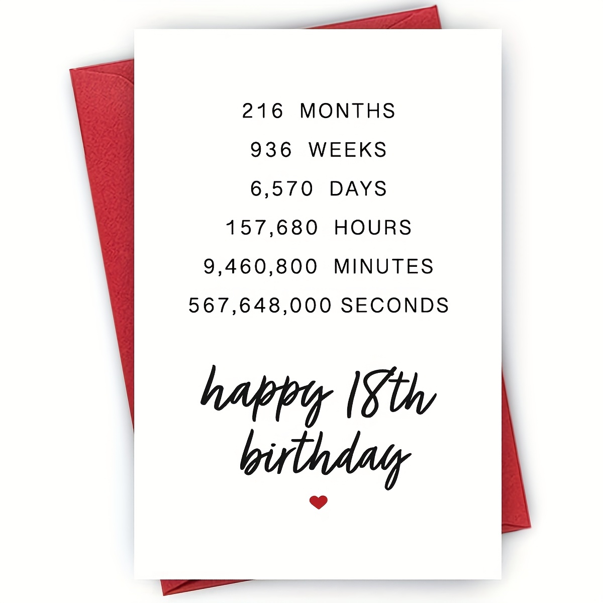 Sottobicchiere con scritta in lingua inglese Happy Eighteenth Birthday, regalo divertente per diciottesimo compleanno