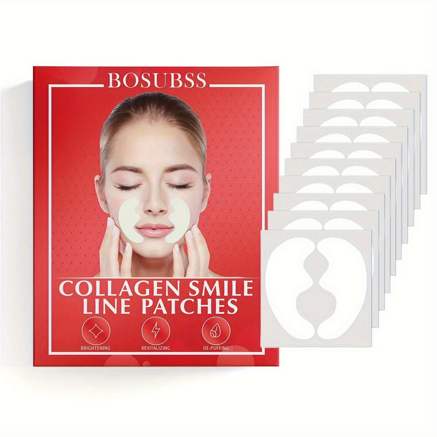 20pcs unisex adult collagen smile line patches skin firming strips unscented hydrogel for   types enhances smile line   0