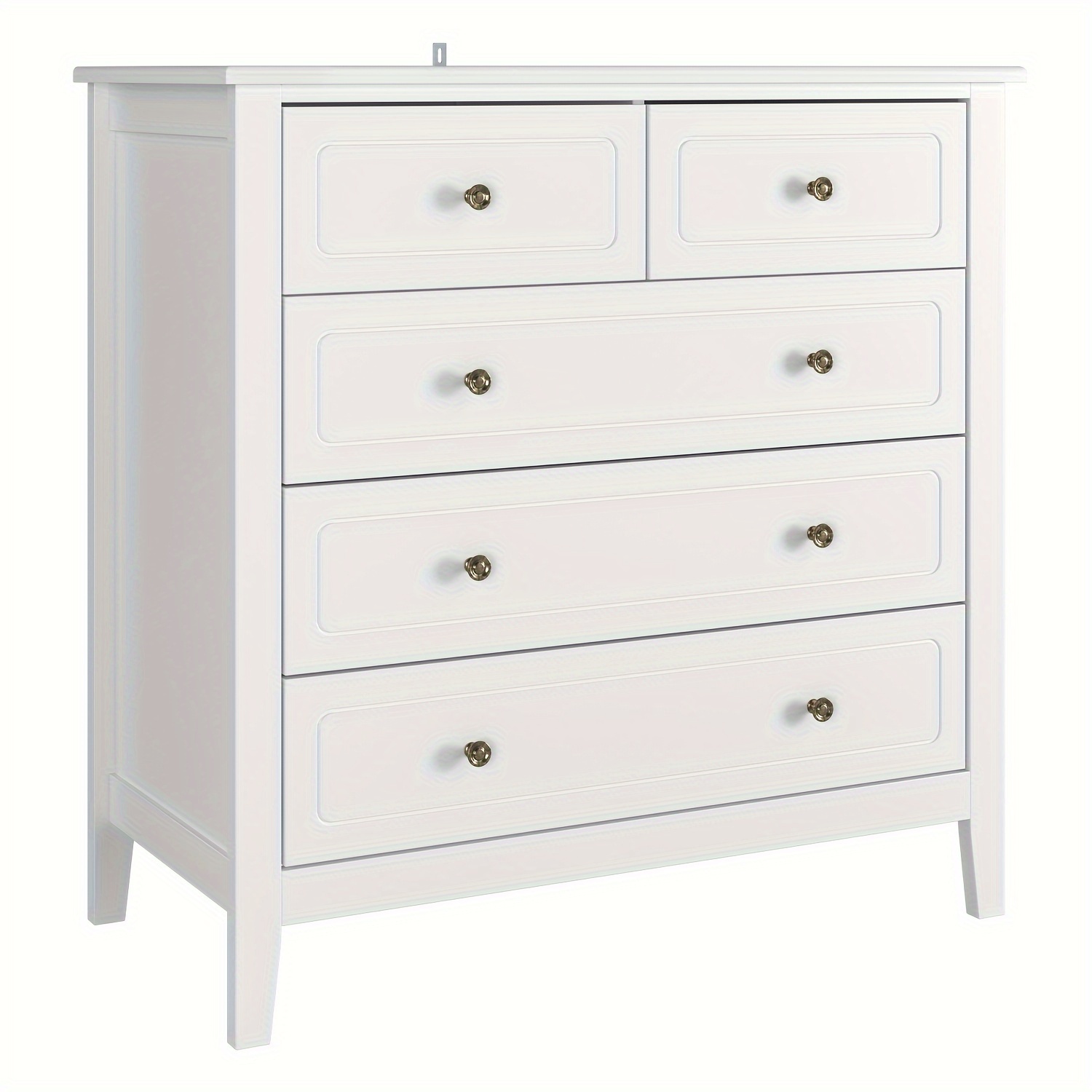 TEMU Kealive Credenza a 5 Cassetti con Maniglie in Metallo - Superficie Liscia e Ante Scorrevoli, Facile Montaggio Unit� di Archiviazione Legno (��27"