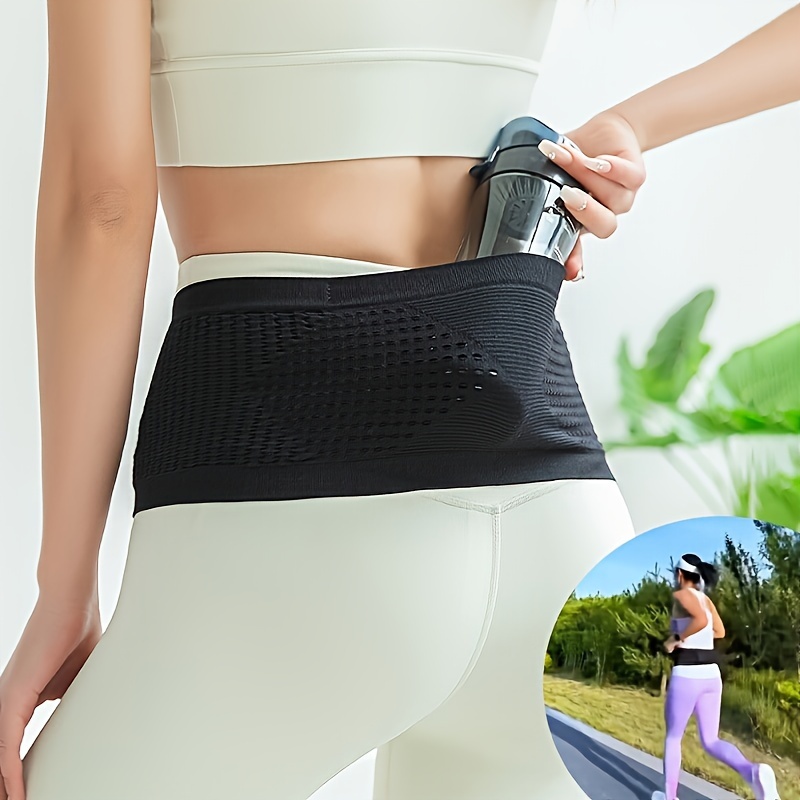 

1pc Seamless Running Waist Belt, Waist Bag, Unisex Sports Fanny Pack, Mobile Phone Storage Bag For Gym Fitness, Running, Jogging And Cycling
