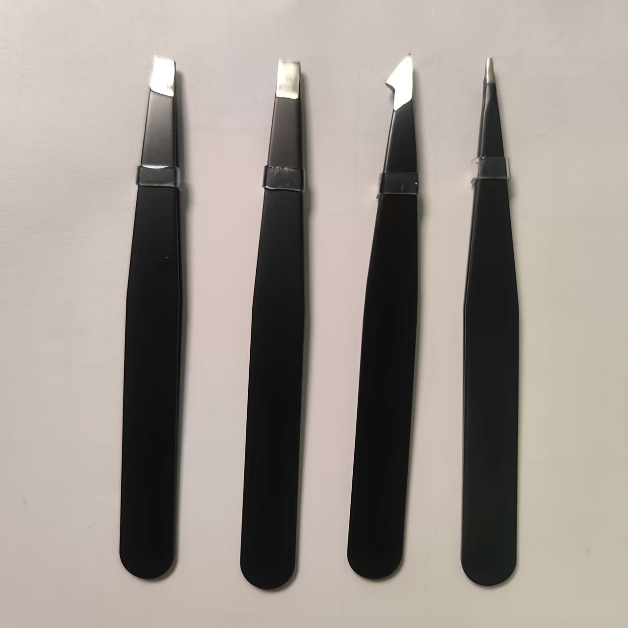 TEMU 4pcs Stainless Steel Tweezers Set For Hair Removal, Beard Trimming, And Eyebrow Shaping, Tweezers For Eyebrows, Eyebrow Tweezers Precision,