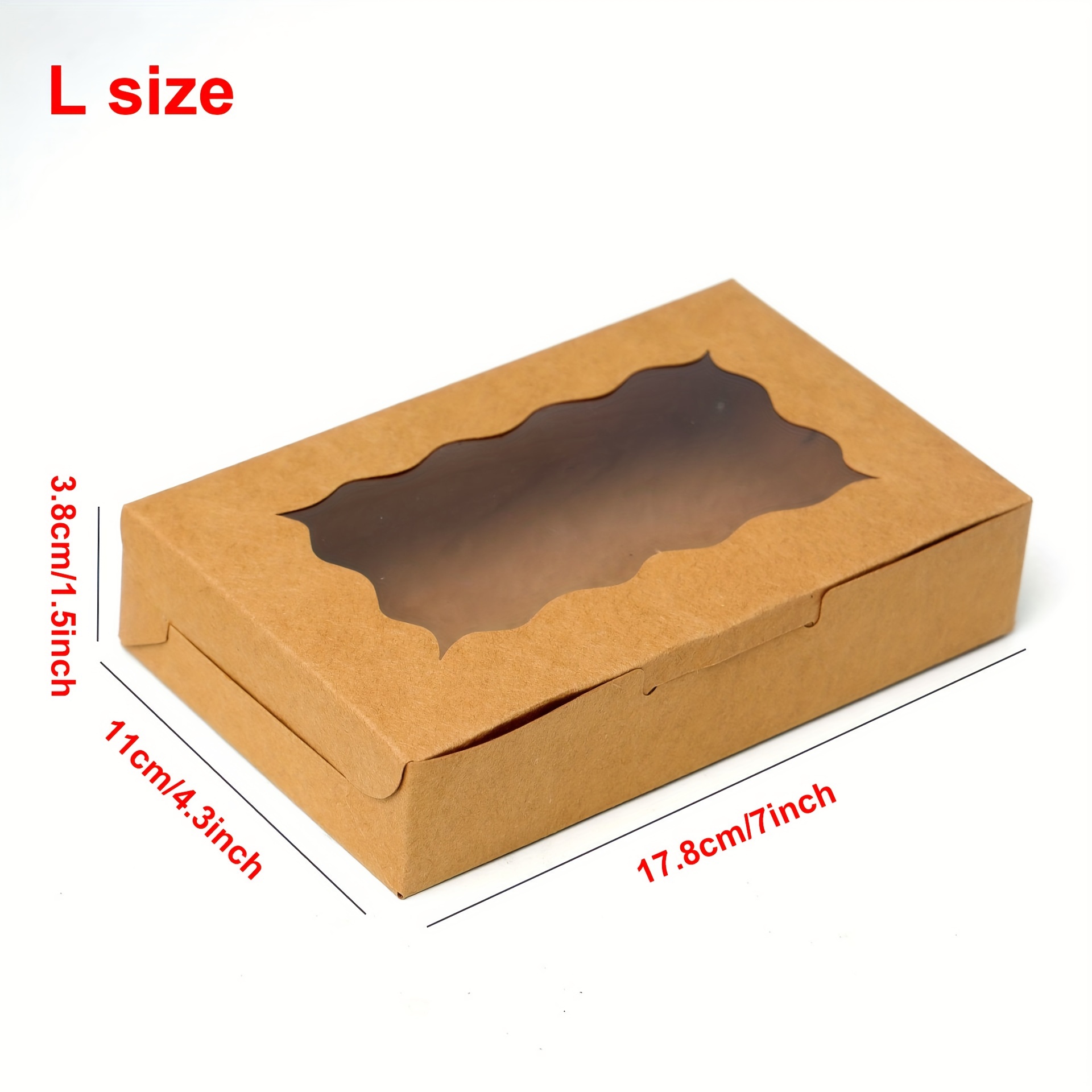 TEMU 30er-Pack Kraftröhren-Bäckerei-Boxen mit klarem Fenster, kleine Behälter für Cookies, Cupcakes, Süßigkeiten - für Hochzeit, Geburtstag,