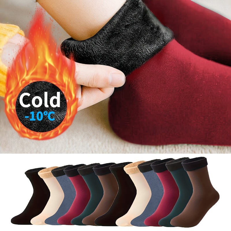 

Lot de 6 Chaussettes d'Hiver Doublées en - Confortables, Chaudes et Épaisses, Chaussettes de Garçons et Filles, Mélange de