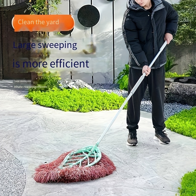 outdoor heavy duty hand broom for hard floor   large garden yard sidewalk and street sweeping brush professional   cleaning equipment details 0