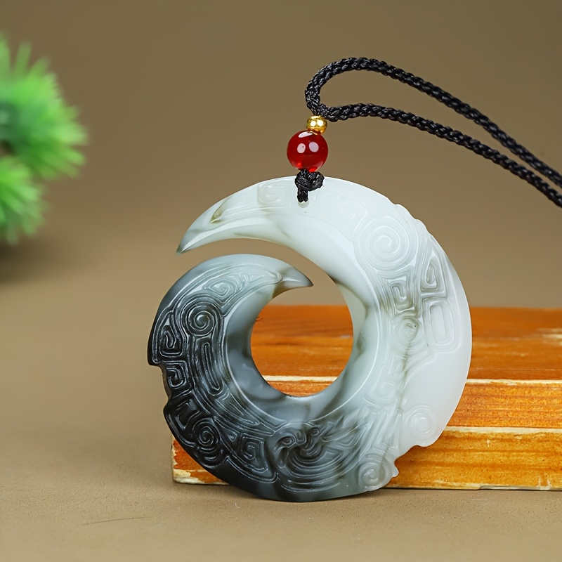 Natural Stone Reincarnation Pendant, Unisex Charm for Good Fortune