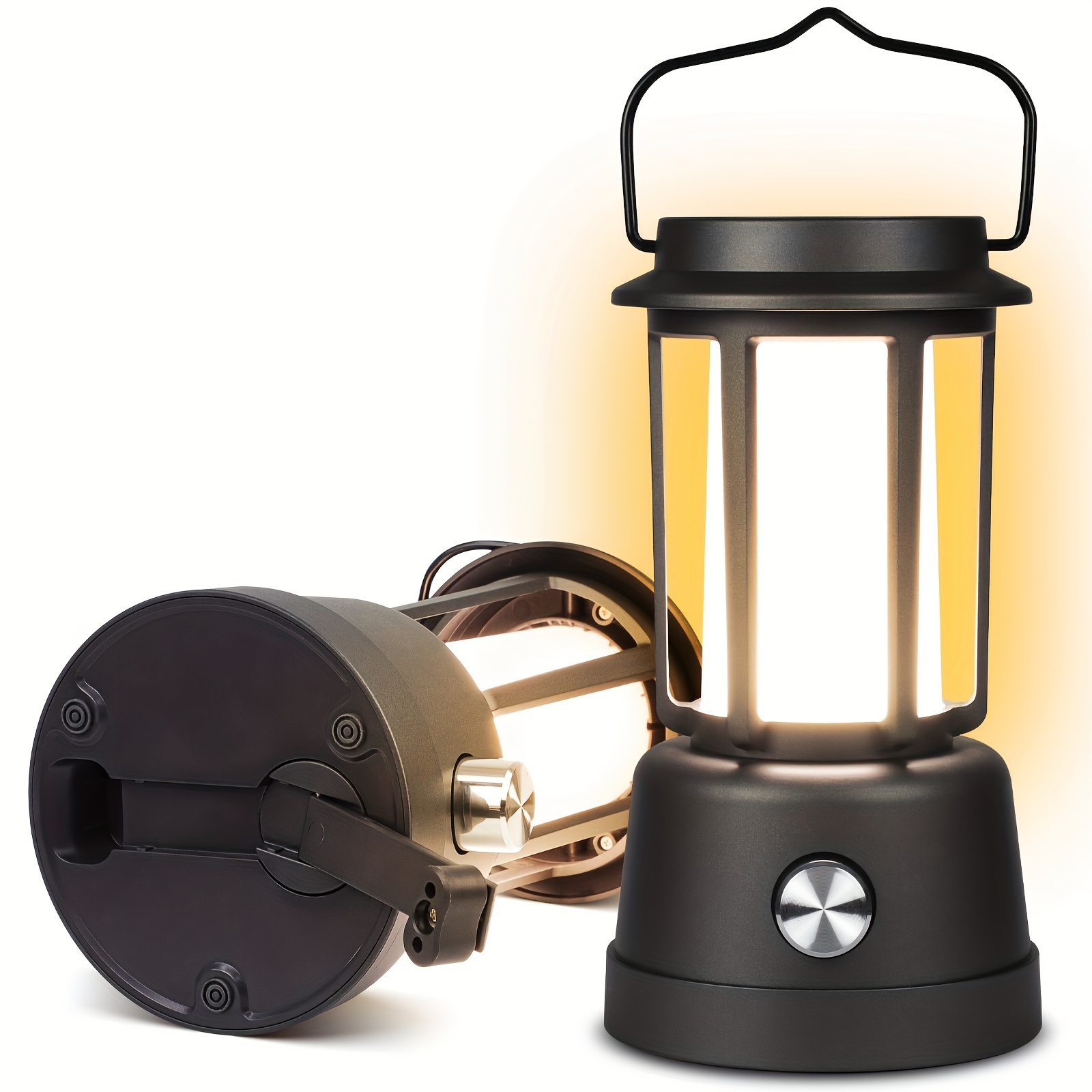 

Camping Lantern, Lanterns For Power Outages 6000mah, Rechargeable Camping Lantern With Hand-cranked, Solar Lantern Camping Essentials For/tent/hiking