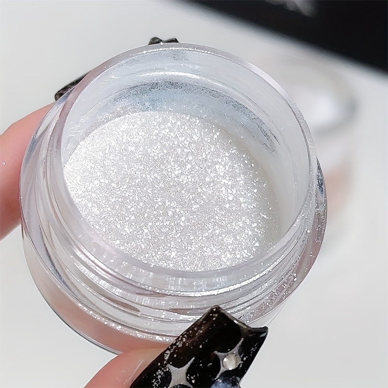 sparkling body highlighter full body glitter to full body pearlescent natural three dimensional portable tap powder silvery white transparent color flashing highlight powder details 4