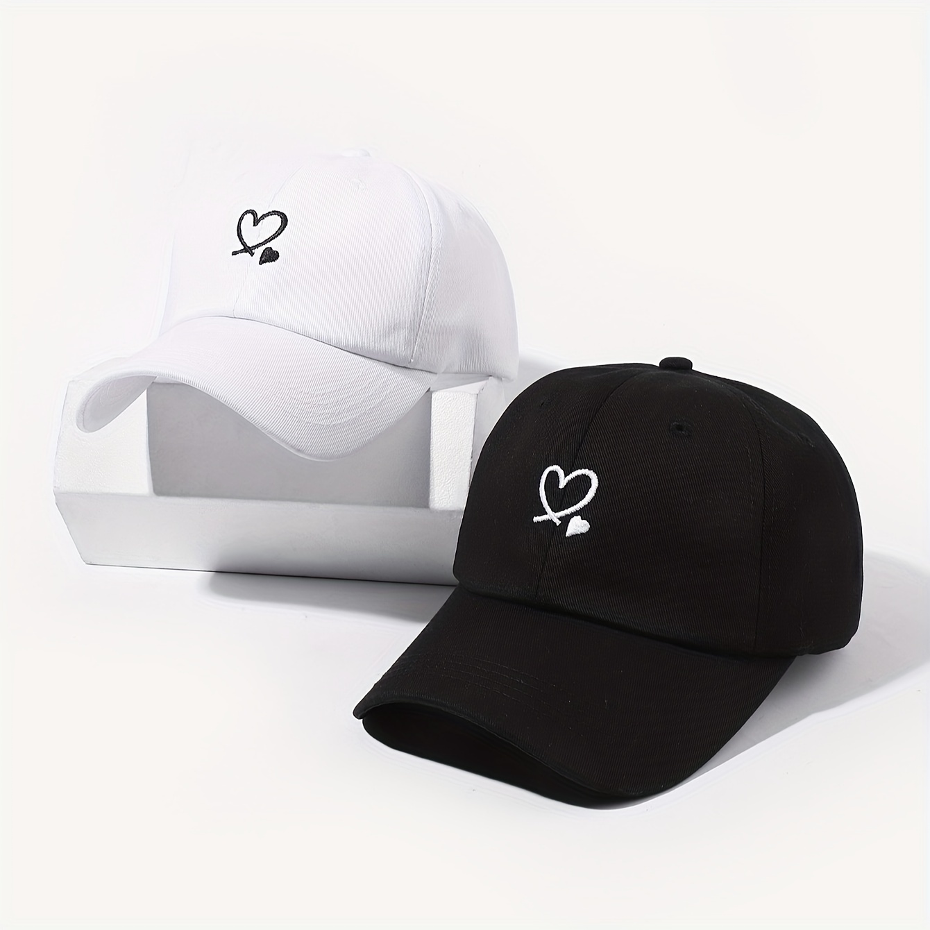 2pcs Embroidered Baseball Caps For Outdoor Leisure And Vacation