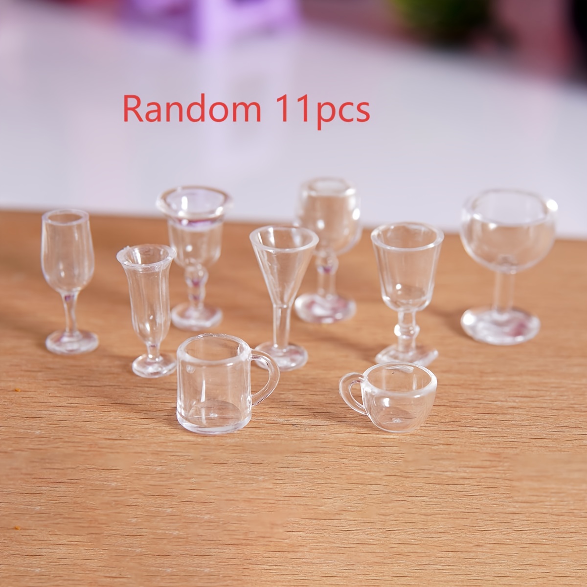 Image of 11pcs (styles Random) Dollhouse Mini Cups, Suitable For Dollhouses, Kitchens, Supermarkets, Photography, Halloween, Christmas, No Electricity Required