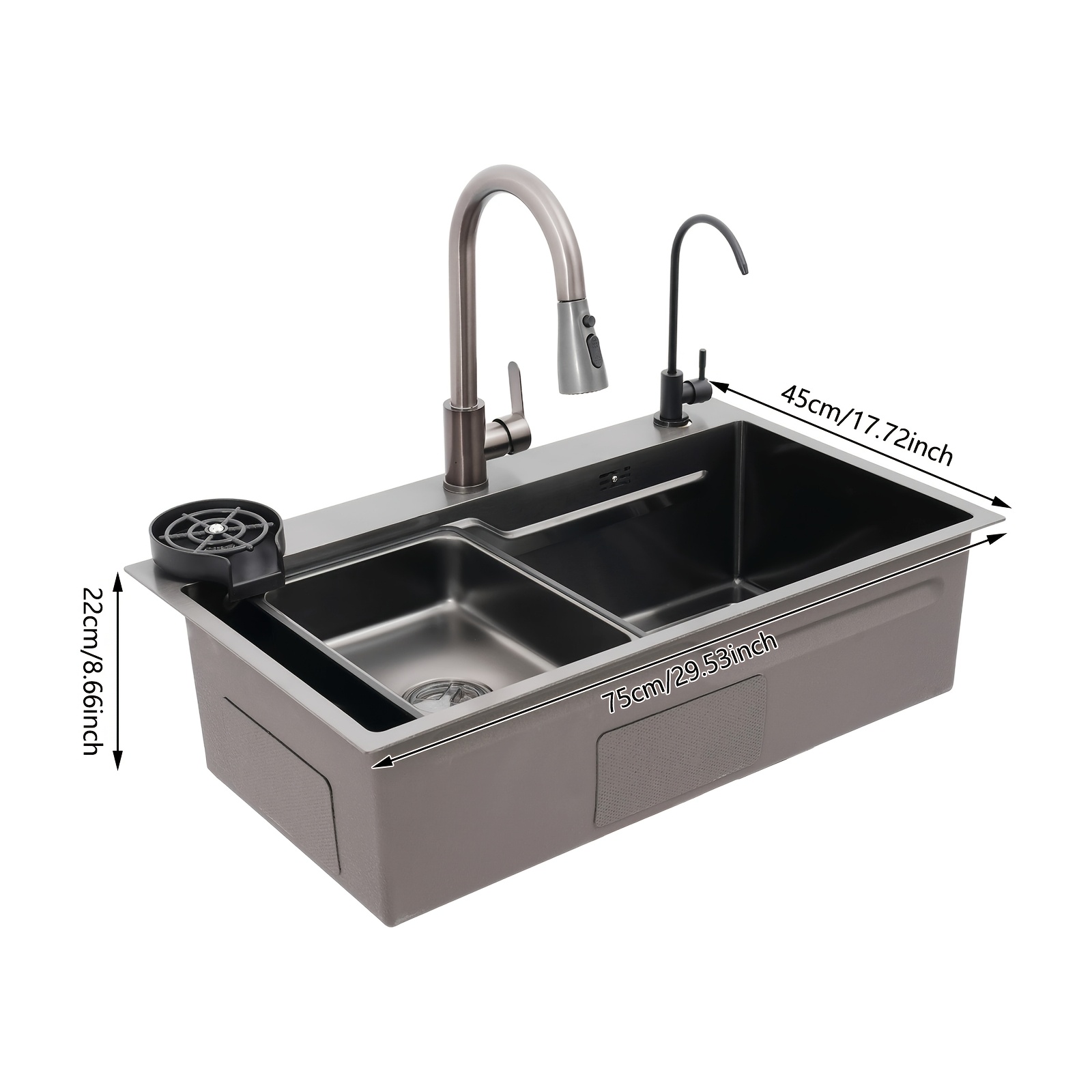 Image of Kitchen Sink Convenient Installation Sink, Large Capacity For Kitchens, Dining Rooms And Bars Restaurants