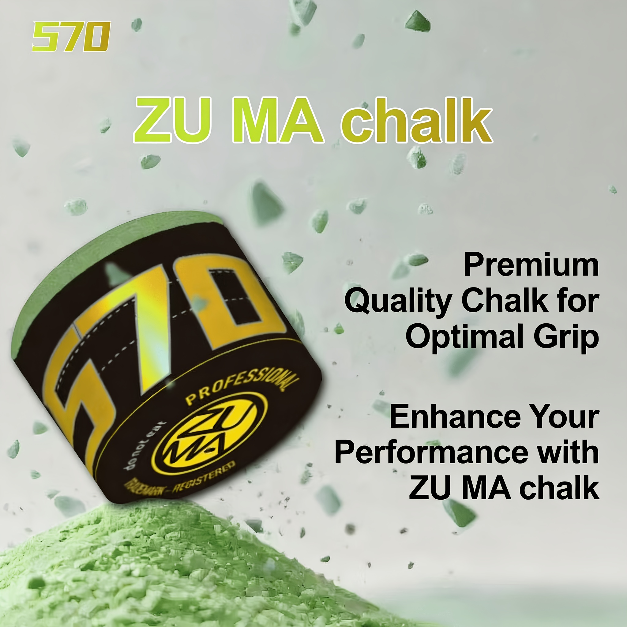 TEMU Professional Tournament Grade Billiard Cue Chalk, Premium Pool Cue Tip Chalk, Enhanced Grip, Green, 1 Pack