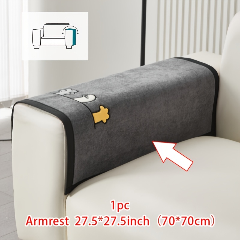TEMU 1pc Of Cartoon Chenille Sofa Cover, A For Pets, Claw-friendly For Cats And Dogs, Non-slip Sofa Protection, Suitable For , Machine Washable Sofa