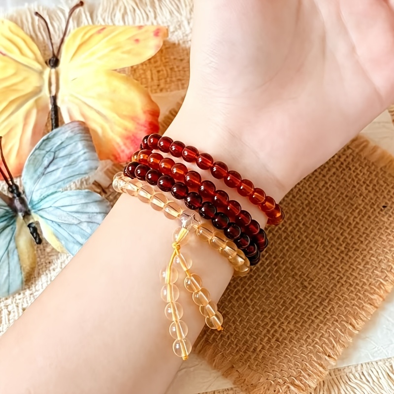 Amber Beeswax 108pcs Multi-Circle Rainbow Chain Necklace Bracelet