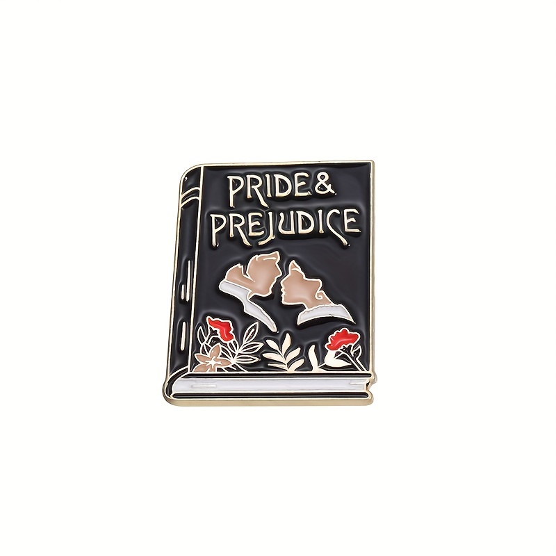 TEMU Pin de esmalte y , broche temático de la de amor, accesorio para fans del cine y los libros, de moda único