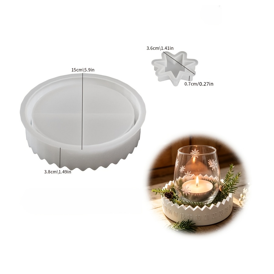 Image of Clay Silicone Mold 2pcs Advent Calendar Storage Ornament Mold Suitable For Making Dropper Gypsum Candles Aromatherapy Products Home Decoration Table Silicone Mold