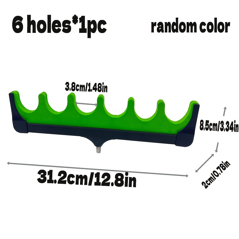 TEMU 3/5/6 Hole Fishing Rod Holder High Strength Aluminum Alloy Fishing Rod Stand Anti Slip Design Suitable For Stream Fishing Improve Fishing