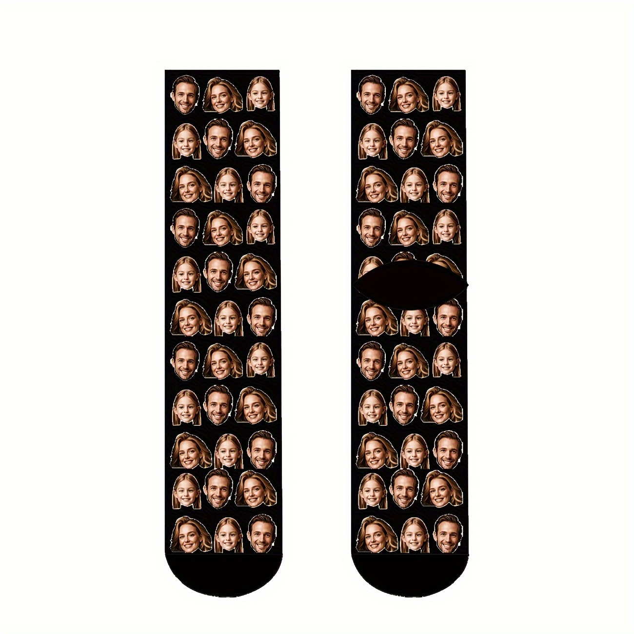 TEMU 1 Pair Of Personalized Face Men's Mid-calf Socks With Custom , Stylish Custom-image Socks For Guys And Beautiful Girls/couples, Fun Custom-image