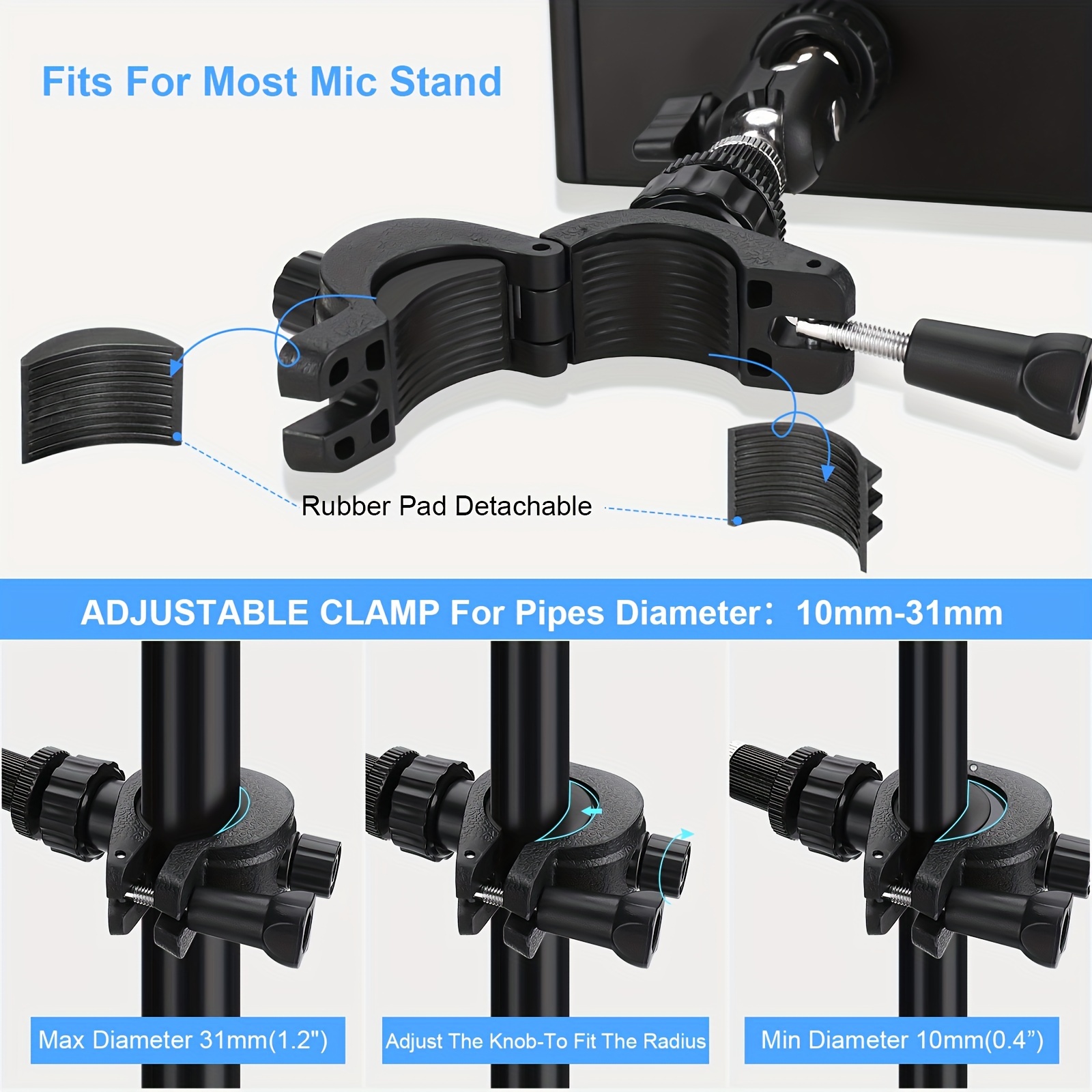 Adjustable Microphone Holder for Mobile Phones