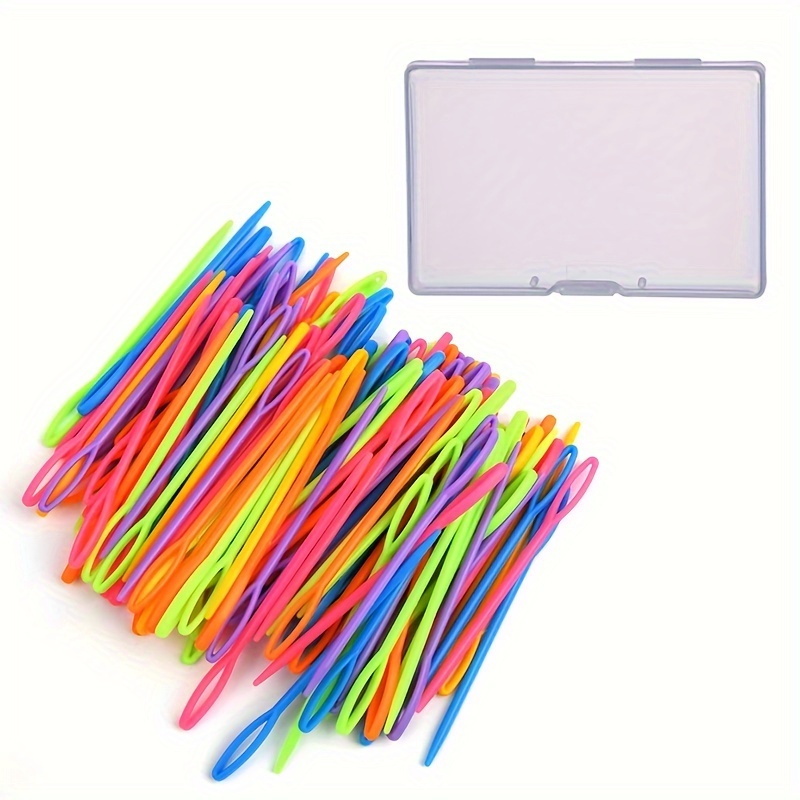 

50 Pcs Plastic Crochet Hooks, 7cm/2.75in, , Suitable For Yarn And Crafts Diy Sewing