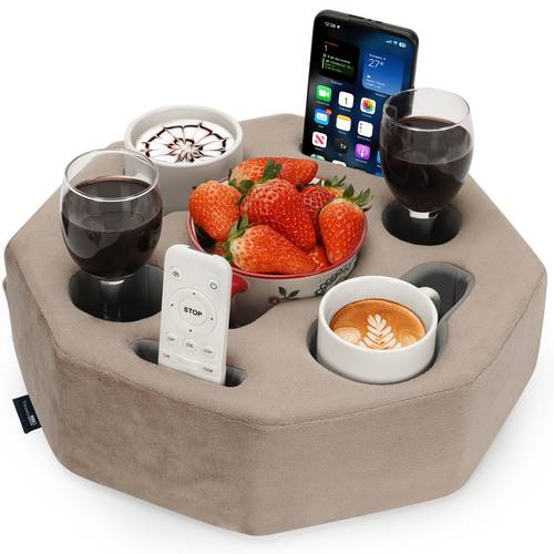 sofa caddy tray with cup holder multifunctional armrest organizer for drinks phone remote and snacks